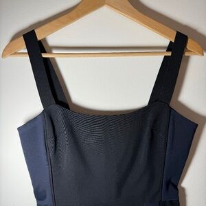 French Connection Black and Navy Cocktail Dress Size 6